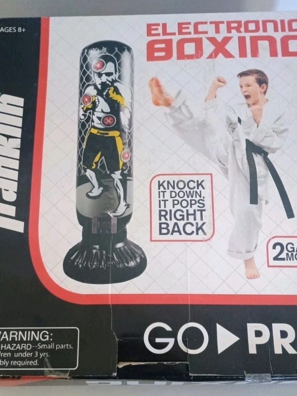 Electronic Boxing Punching Bag - Black and Yellow